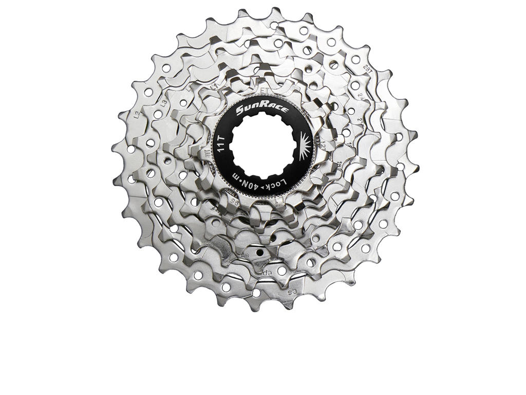 Csr91   Kassette 9 Gear   11 28 Tands   Road   Til Shimano Eller Sram   Nickel fra Sunrace