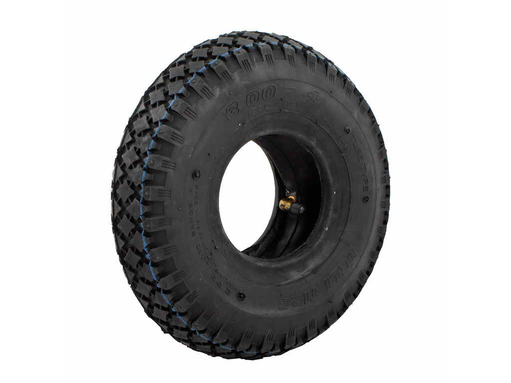 Dæk Og Slange 4 X 3,00 Slange Med 90 Graders Autoventil fra Deli Tire