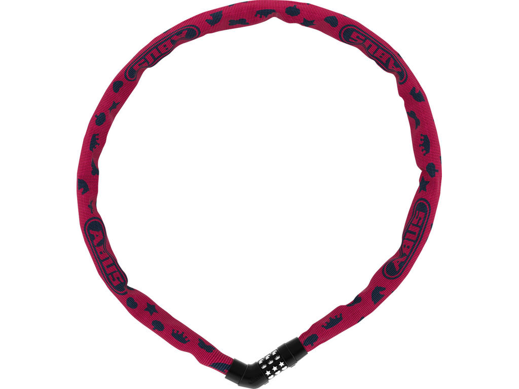 4804c Steel O Chain   Kædelås   75cm   Pink Symbols fra Abus