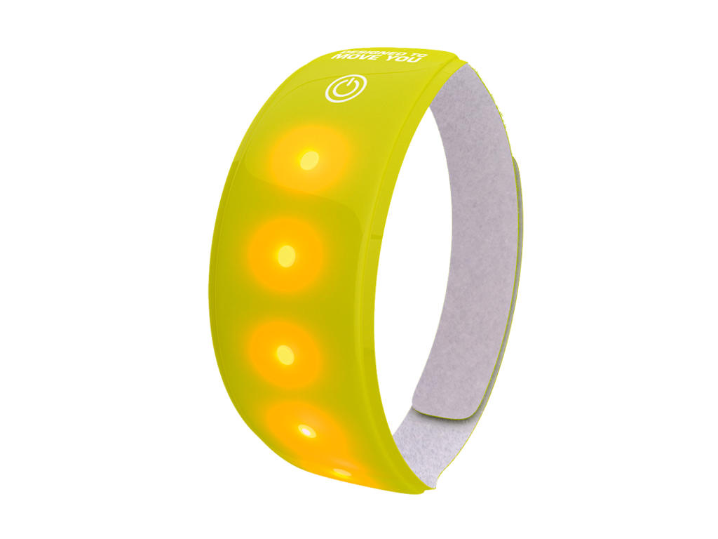 Lightband   Refleksarmbånd Med 5 Røde Led   37 Cm fra Wowow