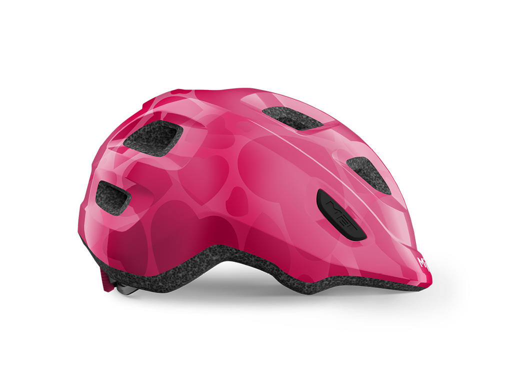 Hooray   Børnecykelhjelm   Pink Hjerter   Str. 52 55 Cm fra Met