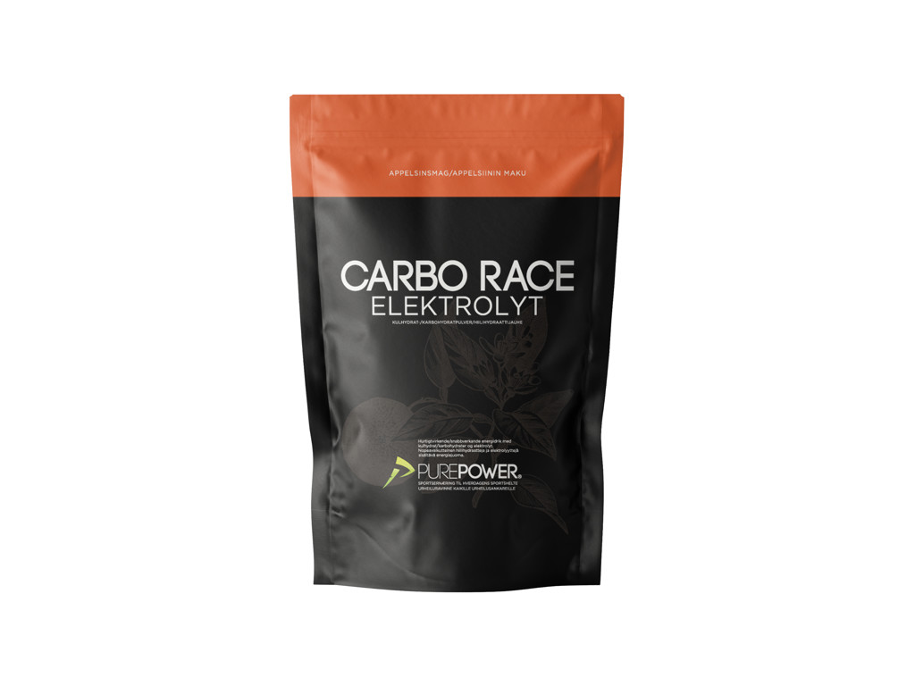Carbo Race   Elektrolyt Energidrik   Appelsin 1,0 Kg fra Purepower