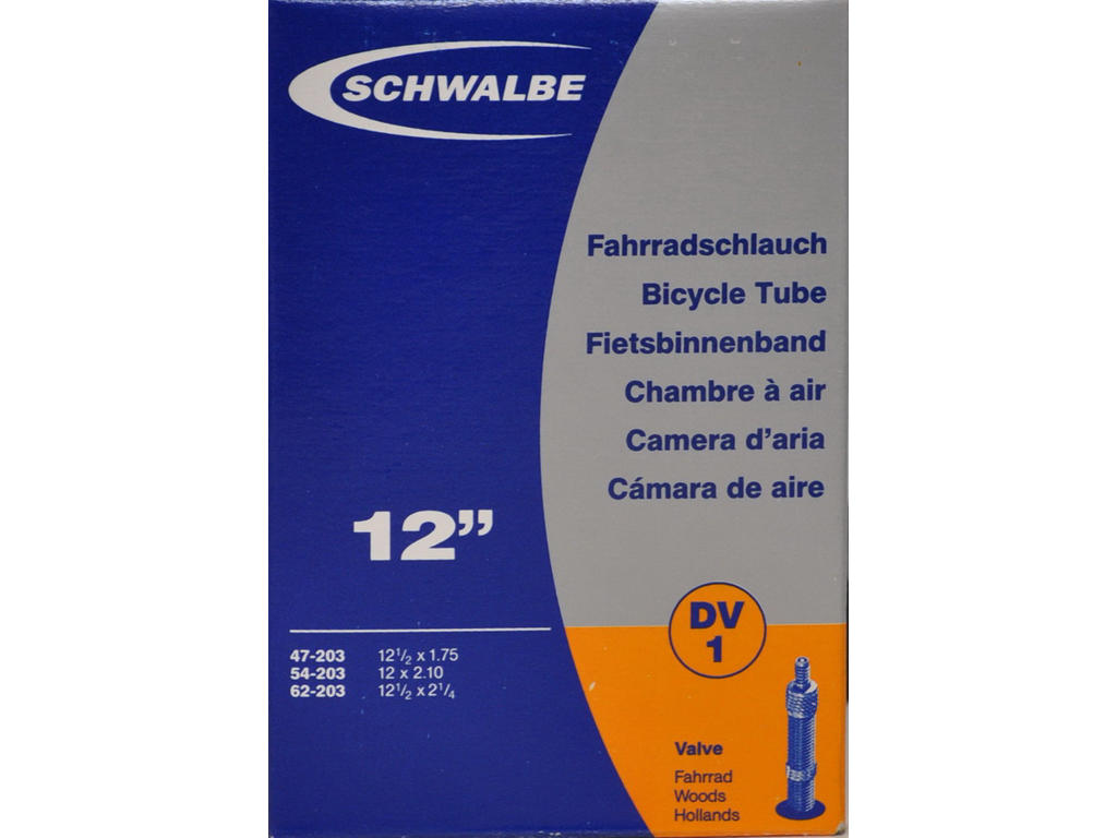 Slange 12 1 2 X 2. 1 4 Med Almindelig Ventil Dv1 fra Schwalbe