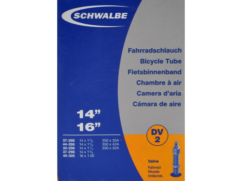Slange 14 X 1. 3 8 Med 40mm Lang Dunlop Ventil Dv2 fra Schwalbe