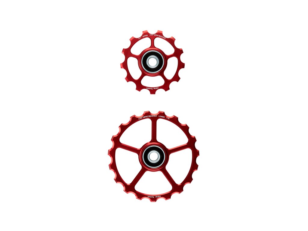 Keramisk Oversized Pulleyhjul   13+19   Rød fra Ceramicspeed
