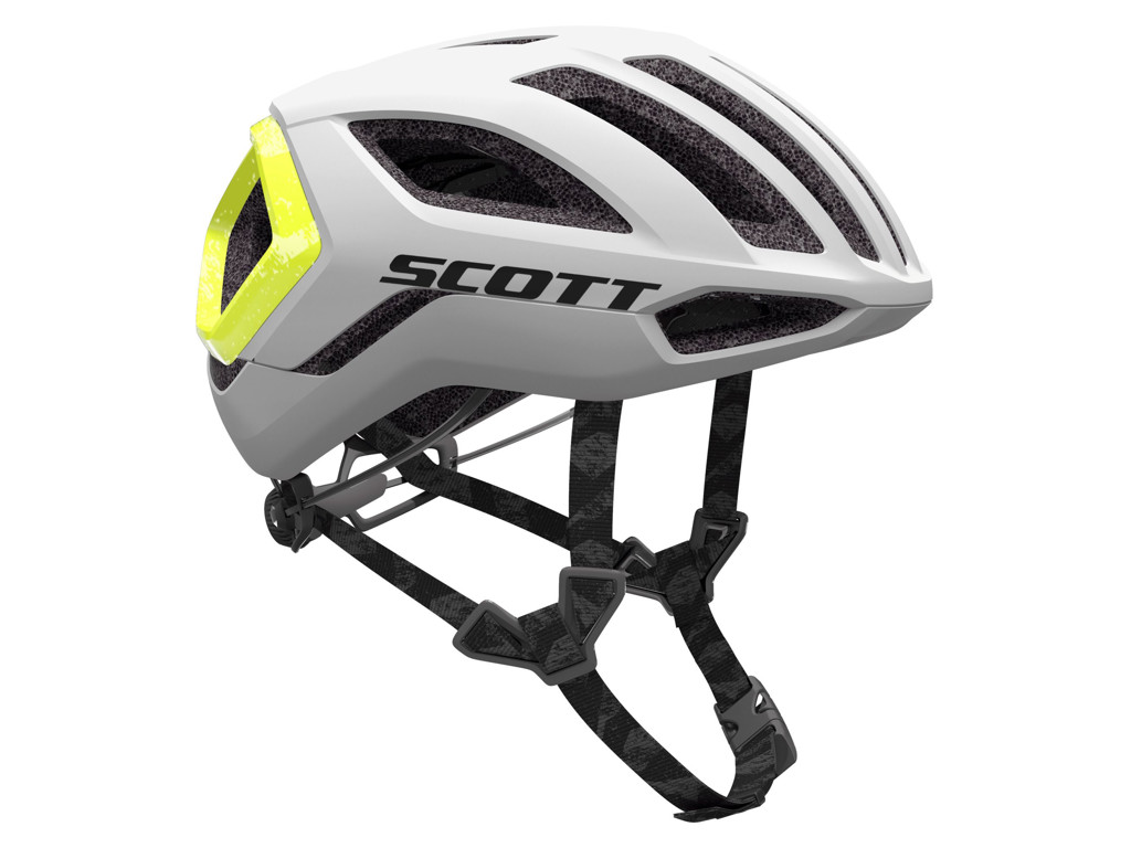 Centric Plus Cykelhjelm Rainbow White Radium Yellow (hjelmstørrelse: 59 61 Cm) fra Scott