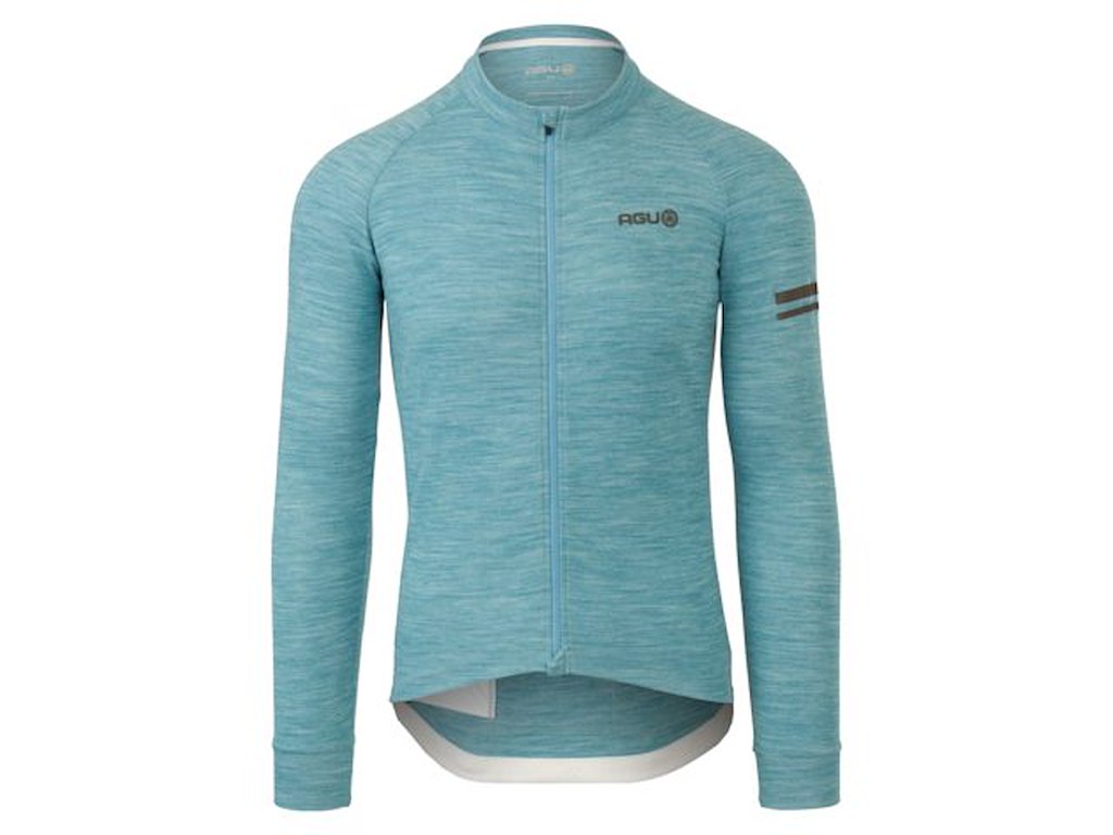 Merino Performance Jersey   Cykeltrøje   Lange ærmer   Liberty Blue   L fra Agu