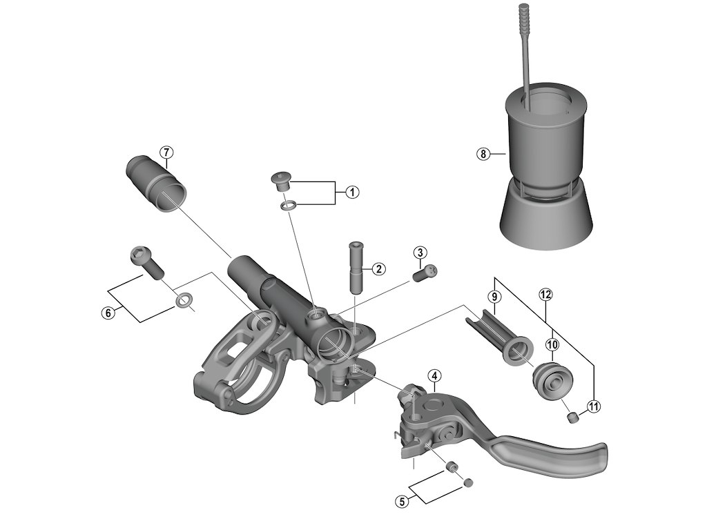 Xtr Membranenhed Til Bremsegreb Model Bl M9120 fra Shimano
