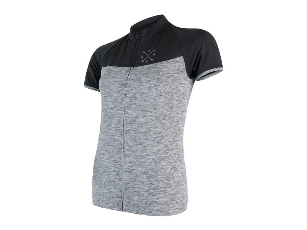 Motion Fz Jersey    Dame Cykeltrøje Med Kort ærme   Grå Sort   Str. Xl fra Sensor