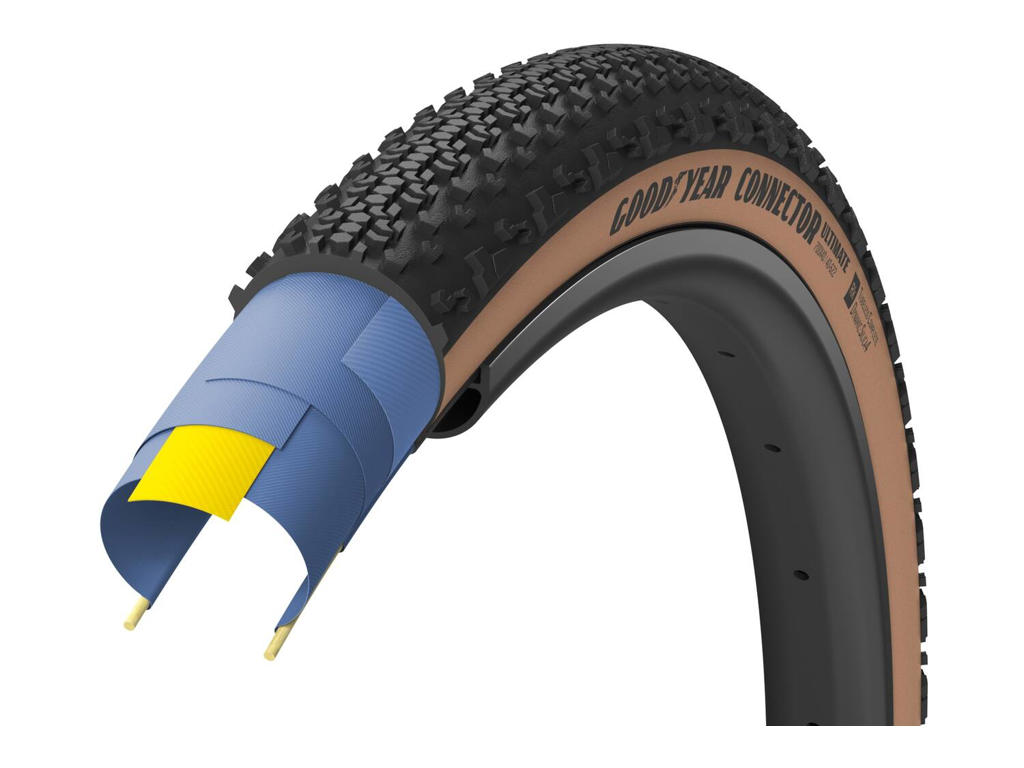 Connector Ultimate Tlc   Gravel   Foldedæk   700x40c   Sort Brun fra Goodyear