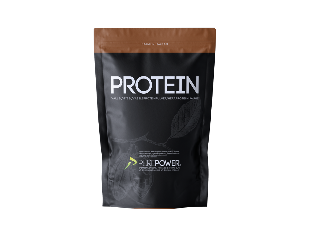 Proteinpulver   Valleproteindrik   Kakao 400 G fra Purepower
