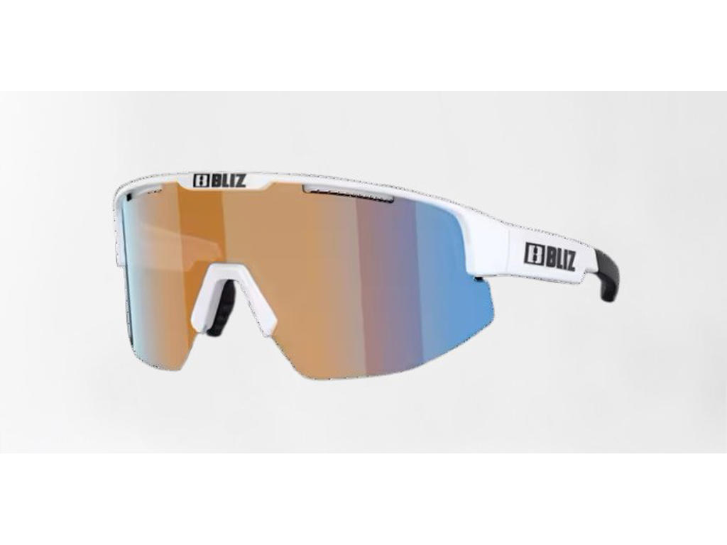 Matrix Medium (33)   Cykelbriller   Coral Orange Mirror Blue Lens   Mat Hvid fra Bliz