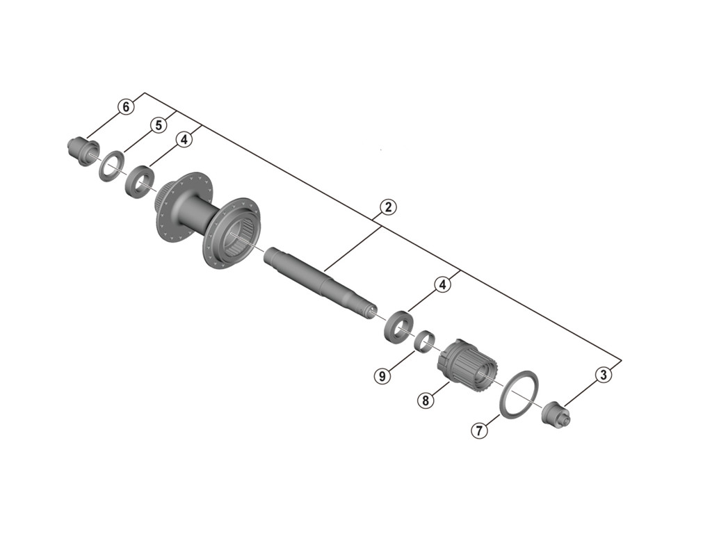 Mt401   Aksel Sæt Til Bagnav 12 Gear   Disk Center Lock   135mm   Fh Mt401 fra Shimano