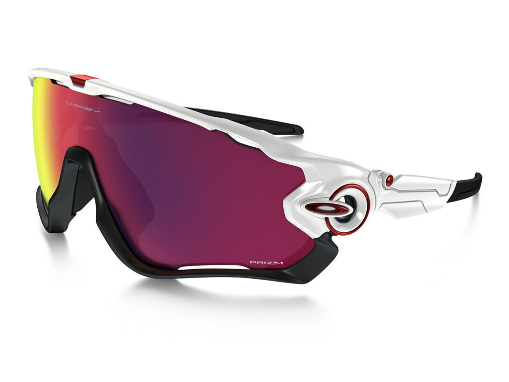 Jawbreaker   Cykelbrille   Prizm Road   Hvid Rød Sort fra Oakley