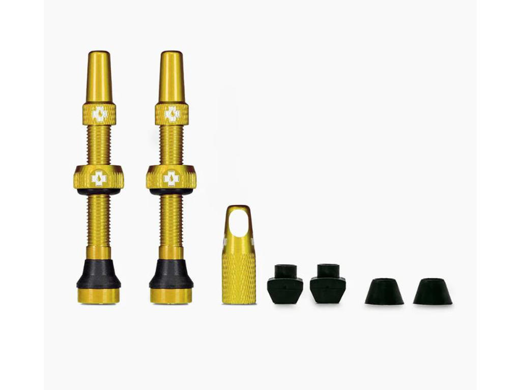 Muc Off   Tubeless Ventiler   44mm Lange   Guld   2 Stk. fra Muc-off