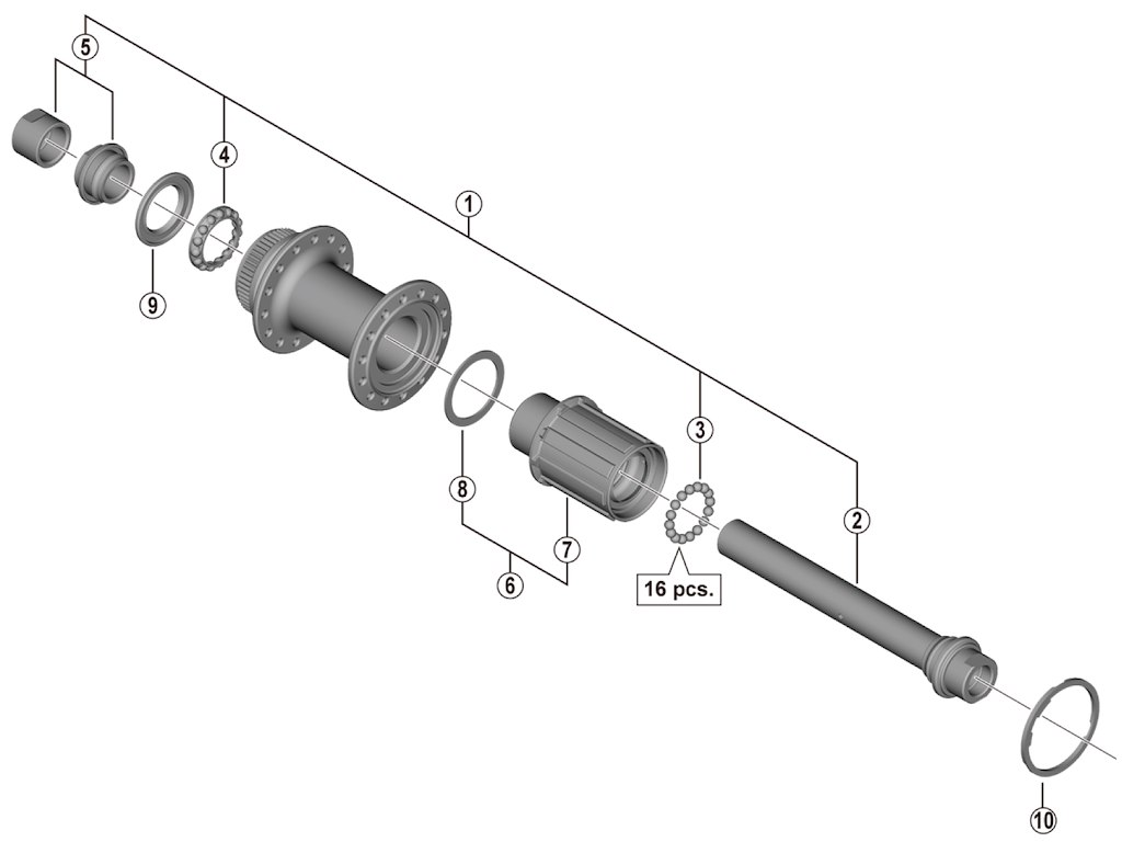 Låsemøtrik Og Konus Til Nav Model Fh Rs470 fra Shimano