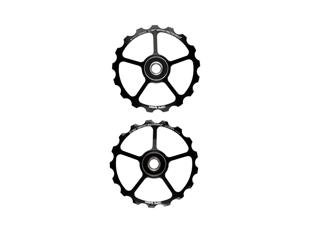 Keramisk Oversized Pulleyhjul   17+17   Sort fra Ceramicspeed