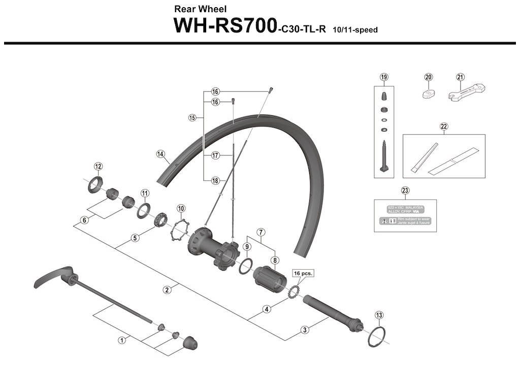 Eger 297mm Lang Til Baghjul Model Wh Rs700 C30 Tl R fra Shimano