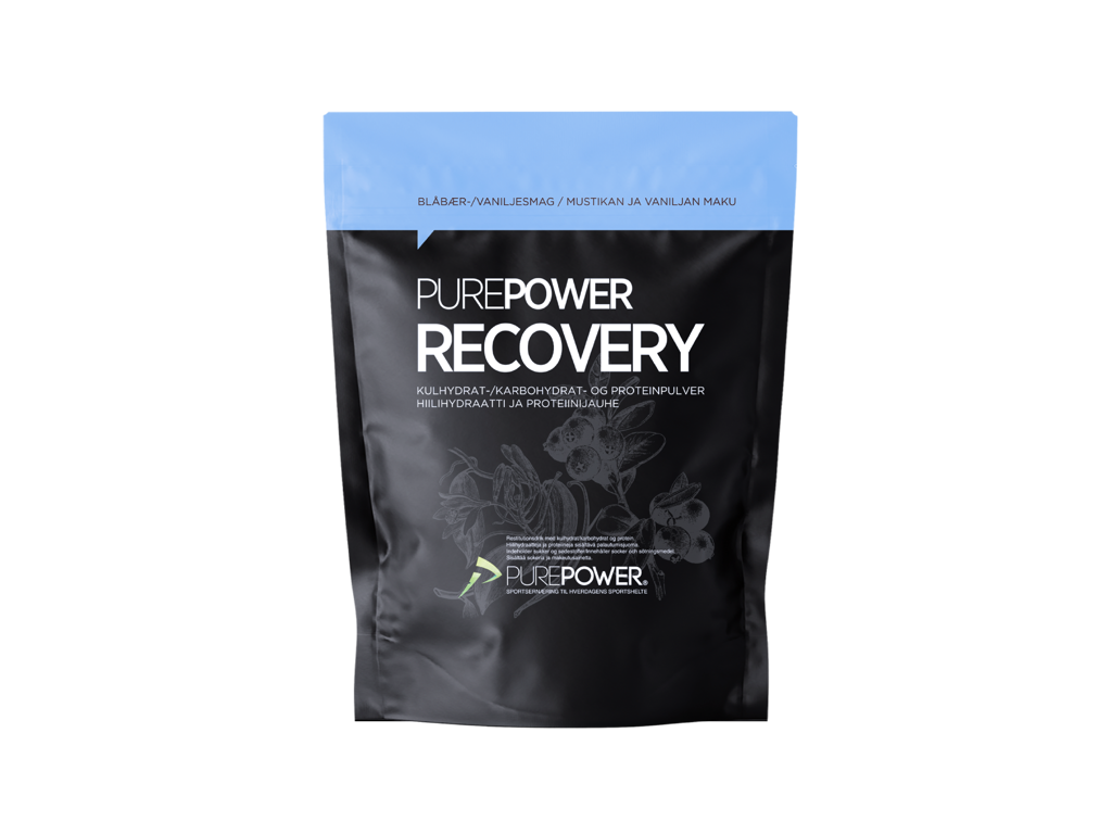 Recovery   Restitutionsdrik   Vanilje   Blåbær   400 G fra Purepower