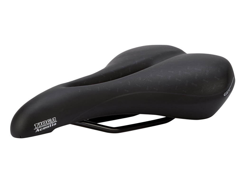 Sadel   Model Fortis Aura Sort Med Gel fra Tioga