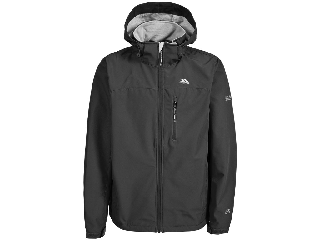 Stanford   Softshell Jakke Med Hætte   Sort   Str. S fra Trespass