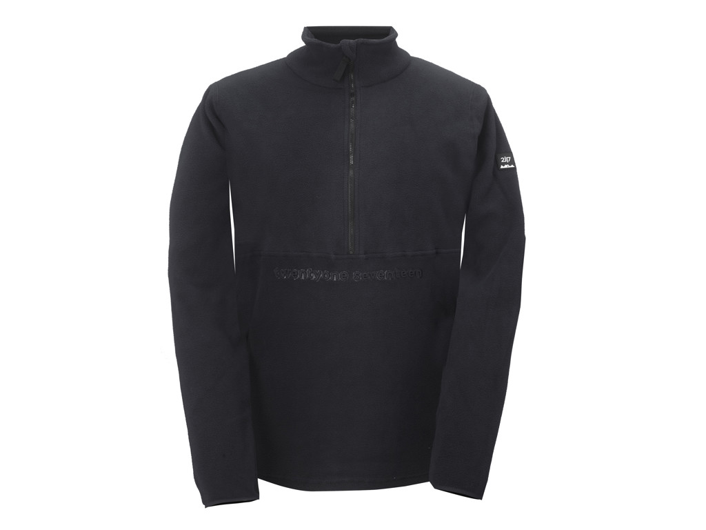 Trollebo   Fleecetrøje   Half Zip   Sort   Str. M fra 2117 Of Sweden