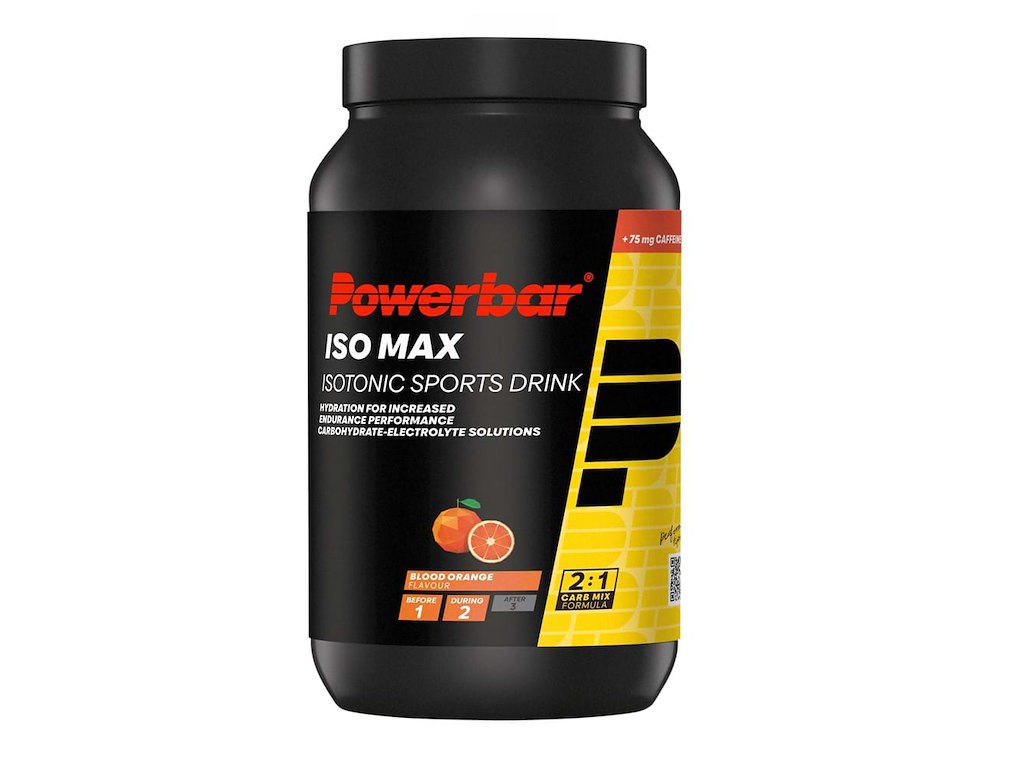 Isomax   Blood Orange Med Koffein   1200g fra Powerbar