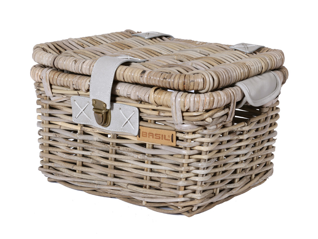Denton S   Kurv Til Frontcarrier   Nature Grey fra Basil