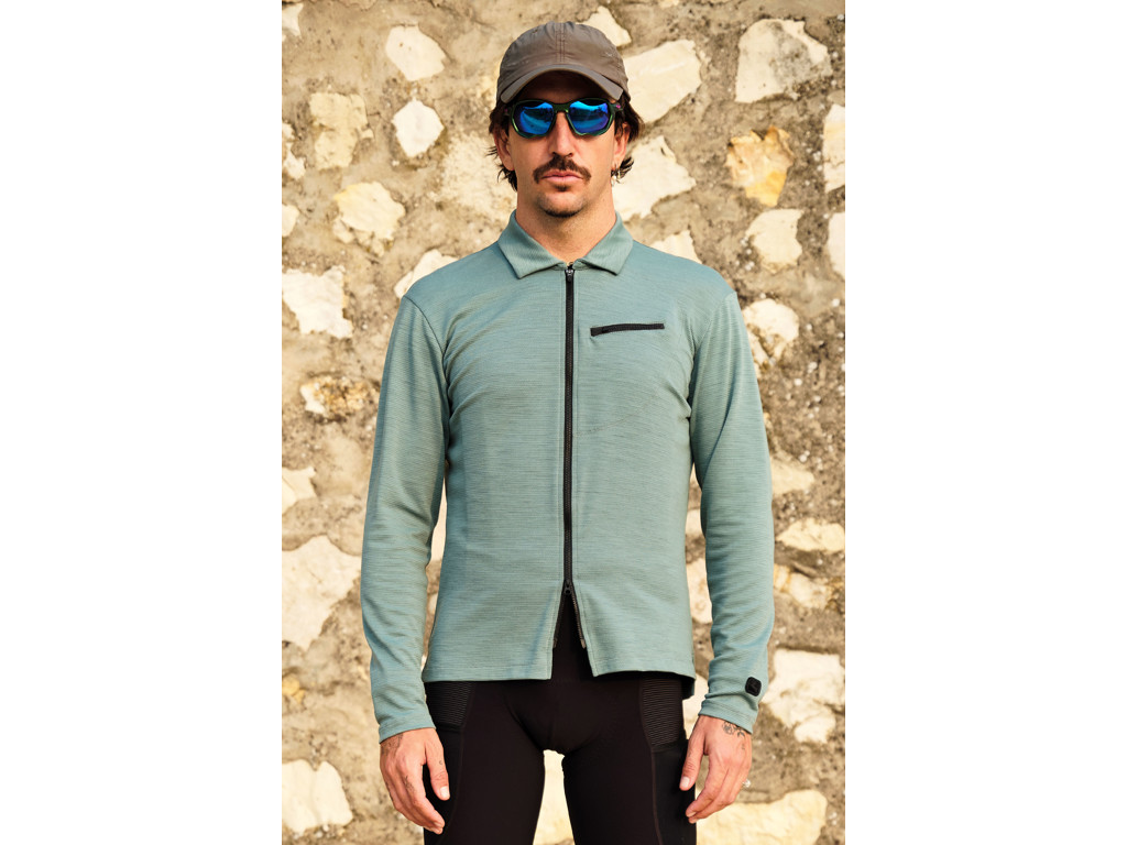 Gravel Uld Cykeljakke   Lange ærmer   Solid Slate   Str. 2xl fra Giordana
