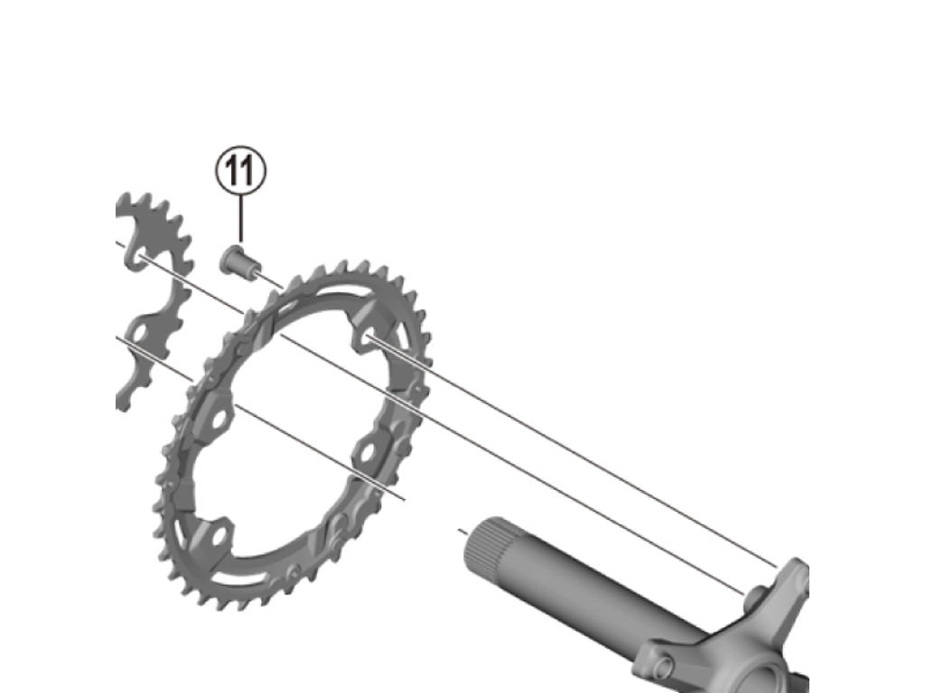 Deore   Klingebolte M8x11,5   4 Stk.   M5100 2 fra Shimano