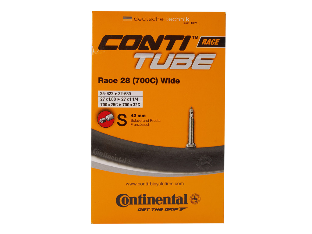 Race 28 Wide   Cykelslange   Str. 700x25 32c   42 Mm Racerventil fra Continental