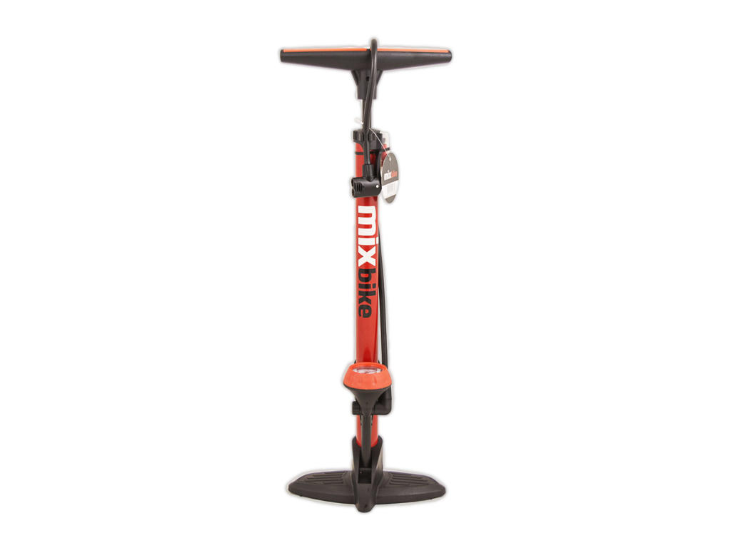 Fodpumpe Med Manometer   160 Psi   11 Bar   Rød fra Mixbike