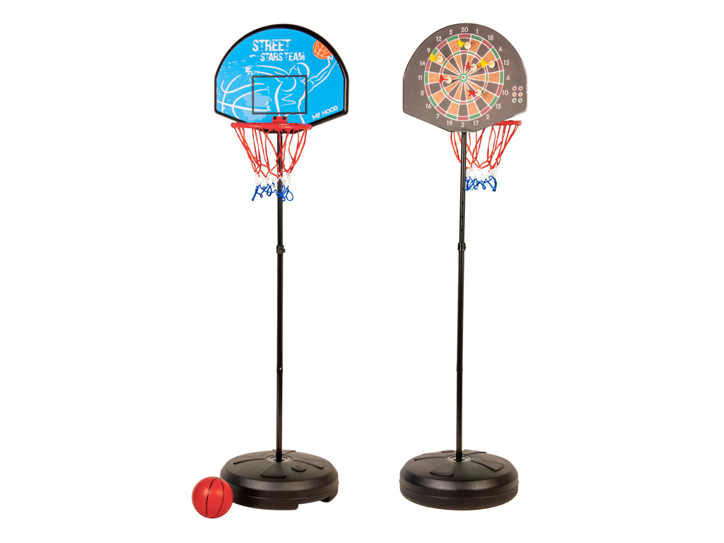 Basket Kurv Og Dart I En Stander   Med Plastbold, Pile Og Pumpe fra My Hood