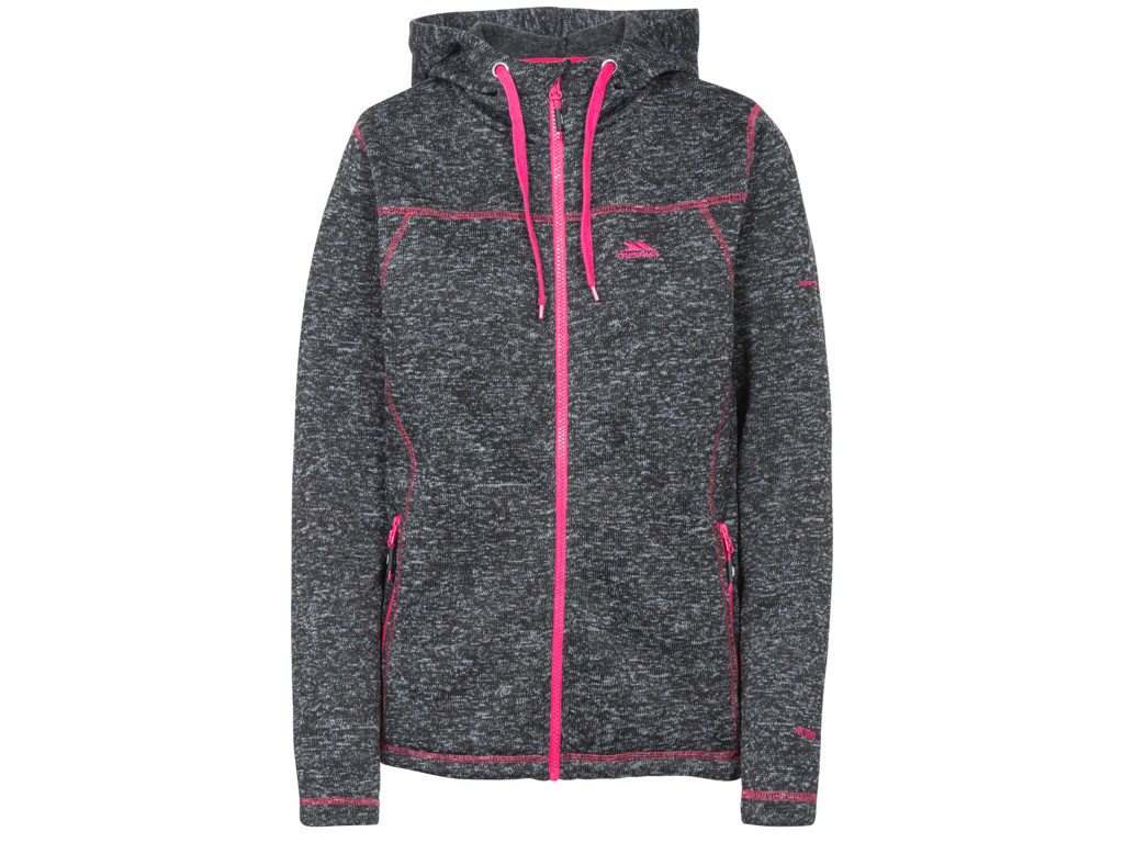 Odelia   Strikket Fleece Jakke   Dame.   Str. Xs  Sort Marl fra Trespass