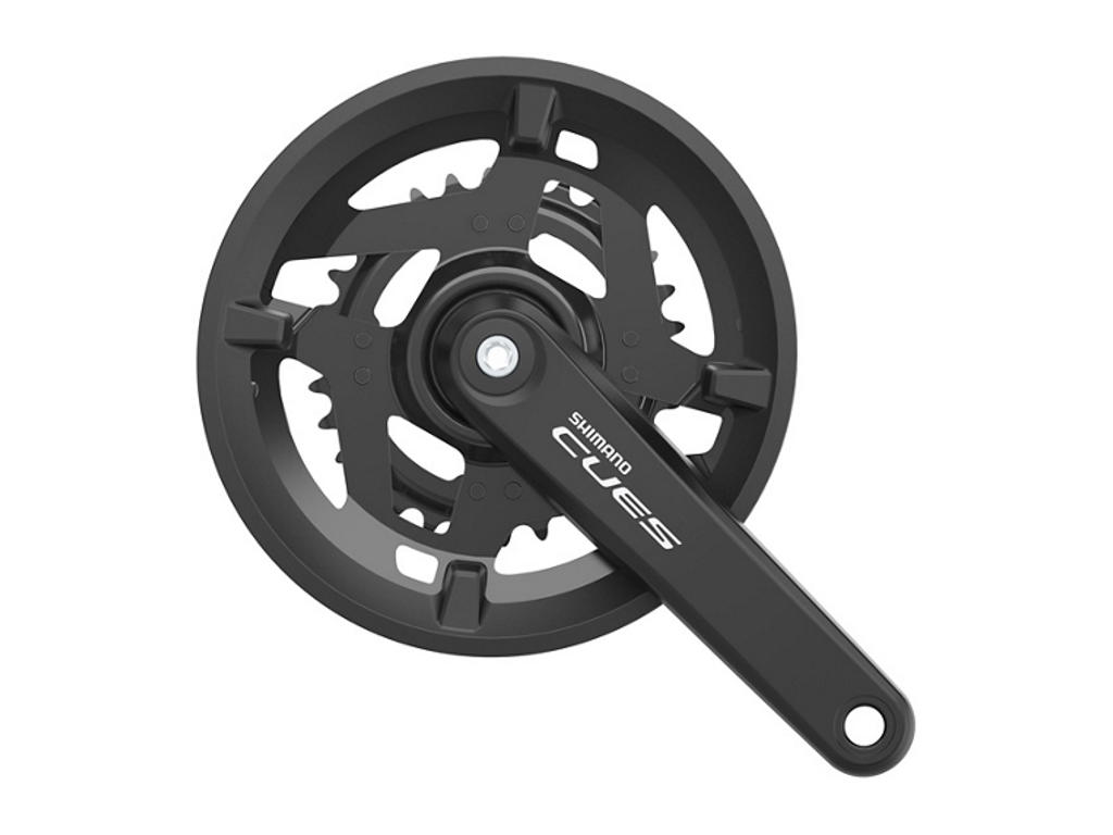 Cues Kranksæt   46 30t   9 10 Speed   175mm Pedalarm   Inkl. Kædeskærm   Fc U4010 2 fra Shimano