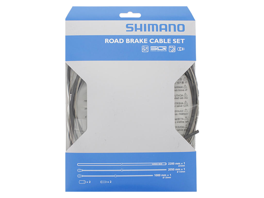 Bremsekabelsæt   Road Rustfri   For Og Bagbremsekabel Komplet   Sort fra Shimano