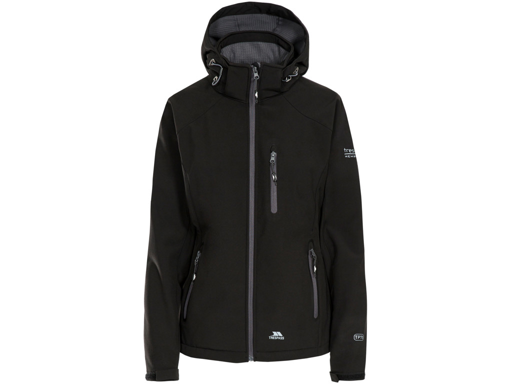 Bela   Dame Softshell Jakke  Sort   Str. S fra Trespass