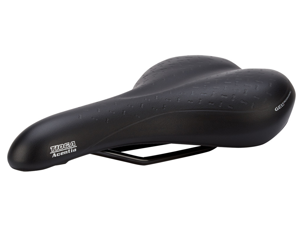 Sadel   Model Fortis Sort Med Gel fra Tioga