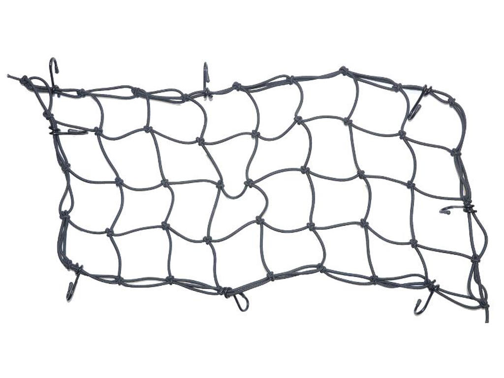Sikkerhedsnet Til Kurv   8 Kroge   Sort   25x50 Cm Xl fra Bikepartner