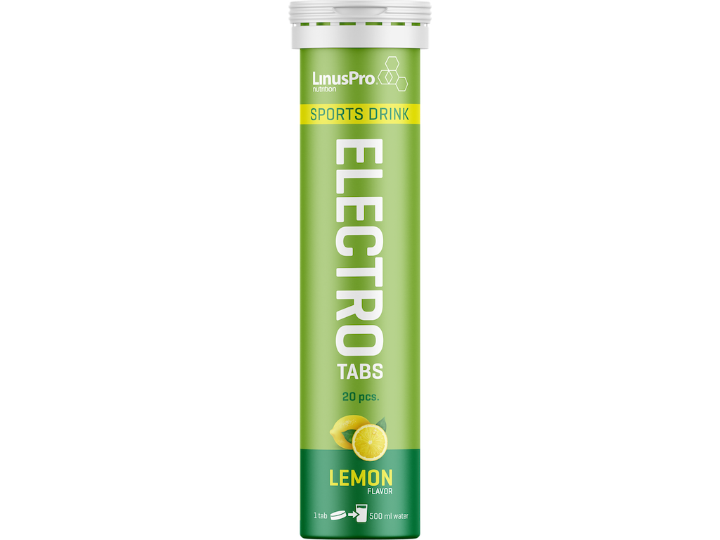 Elektrolyt Tabs   Lemon   20 Tabs fra Linuspro