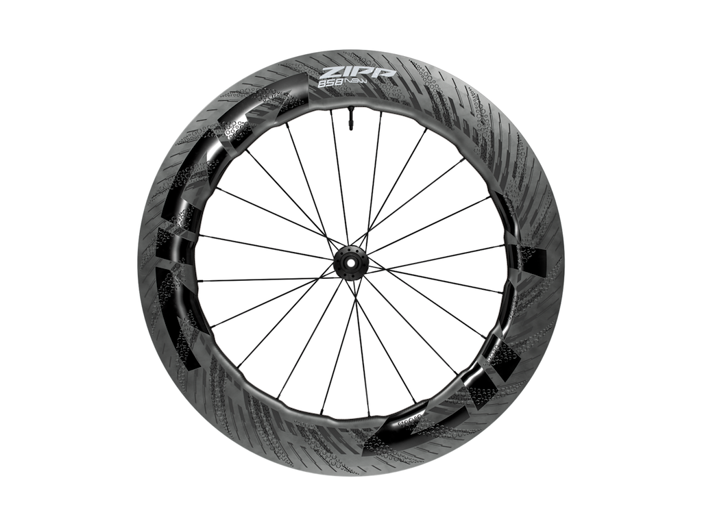 858 Nsw 700c Forhjul 12x100mm E Thru   Disc Centerlock fra Zipp