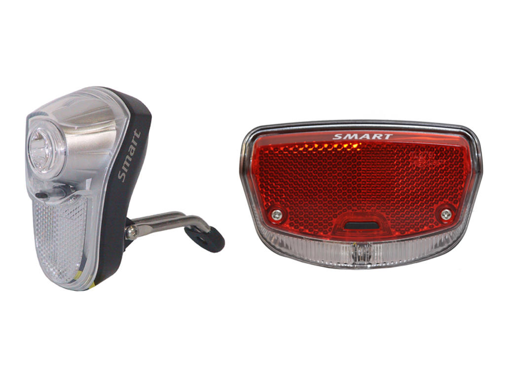 Smart 0,5 Watt + Baglygte Led   Lygtesæt   Inkl. Batterier fra Smart Bike
