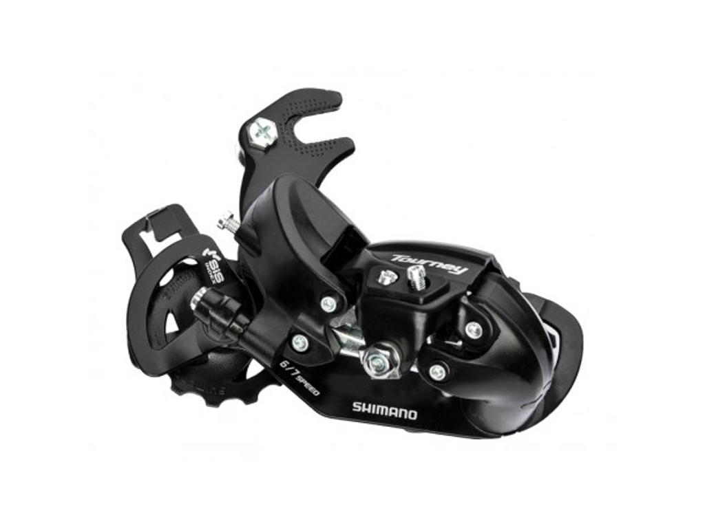 Tourney   Bagskifter Rd Ty300 Sort   Til 6 Eller 7 Gear   Med Klo Til Montering fra Shimano
