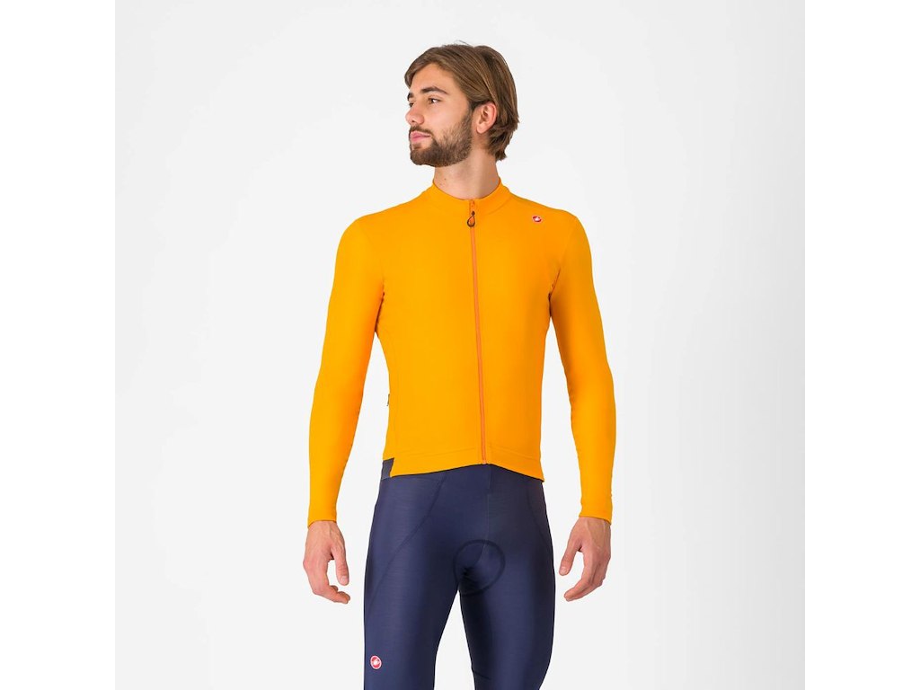 Espresso Thermal Jersey   Cykeltrøje   Lange ærmer   Mango Mojito Dark Gray   S fra Castelli