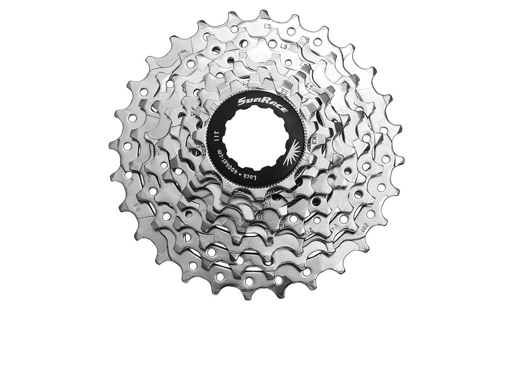 Csr86   Kassette 8 Gear   11 28 Tands   Road   Til Shimano Eller Sram   Nickel fra Sunrace