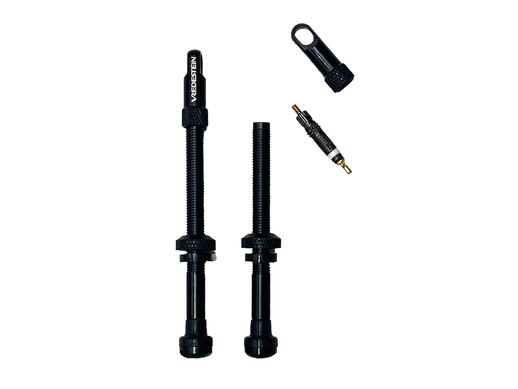 Tubeless Ventiler 2 Stk. 70mm Lang   Sort fra Vredestein
