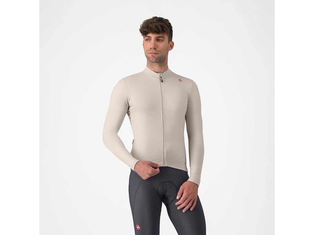 Espresso Thermal Jersey   Cykeltrøje   Lange ærmer   Clay Dark Gray   L fra Castelli