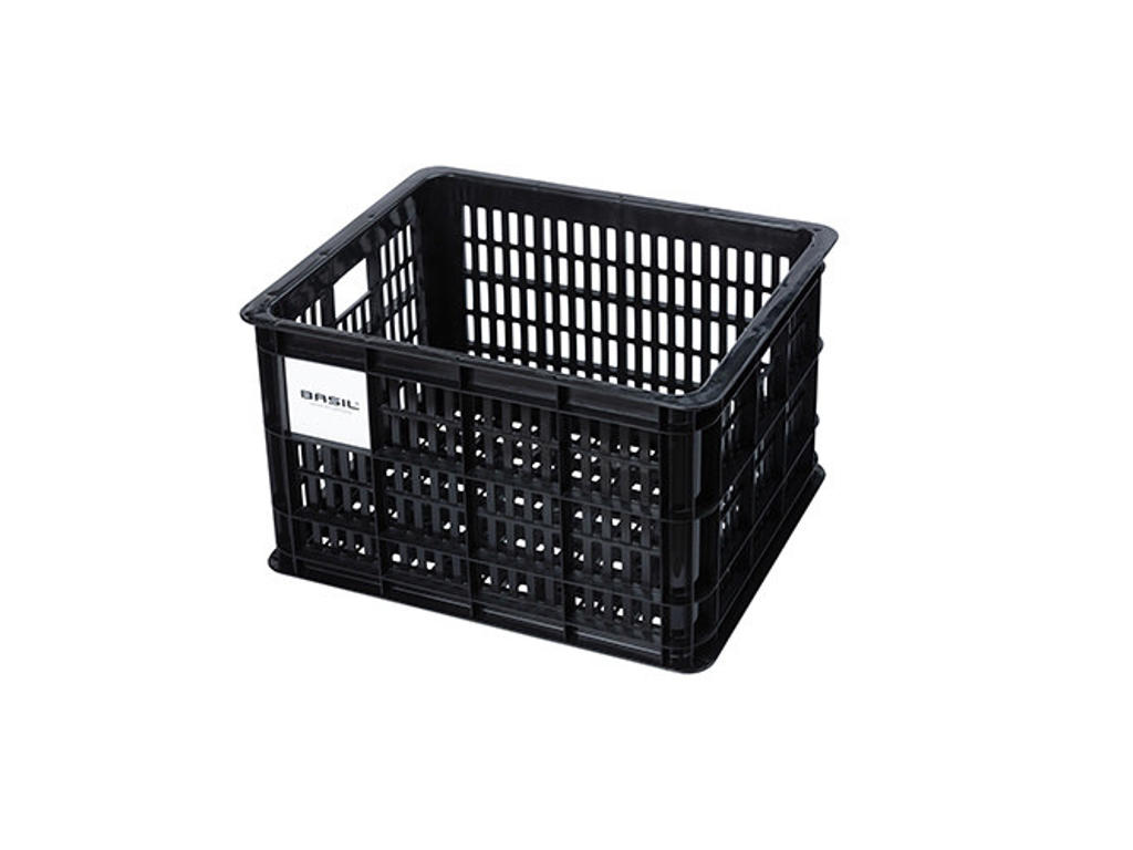 Crate M   Plast Kurv Til Mik   Til Opbevaring Eller Bagagebærer   Sort   95% Recycled Material fra Basil