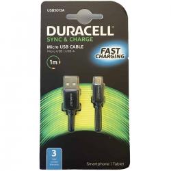 Sort Micro Usb Kabel   1 Meter fra Duracell