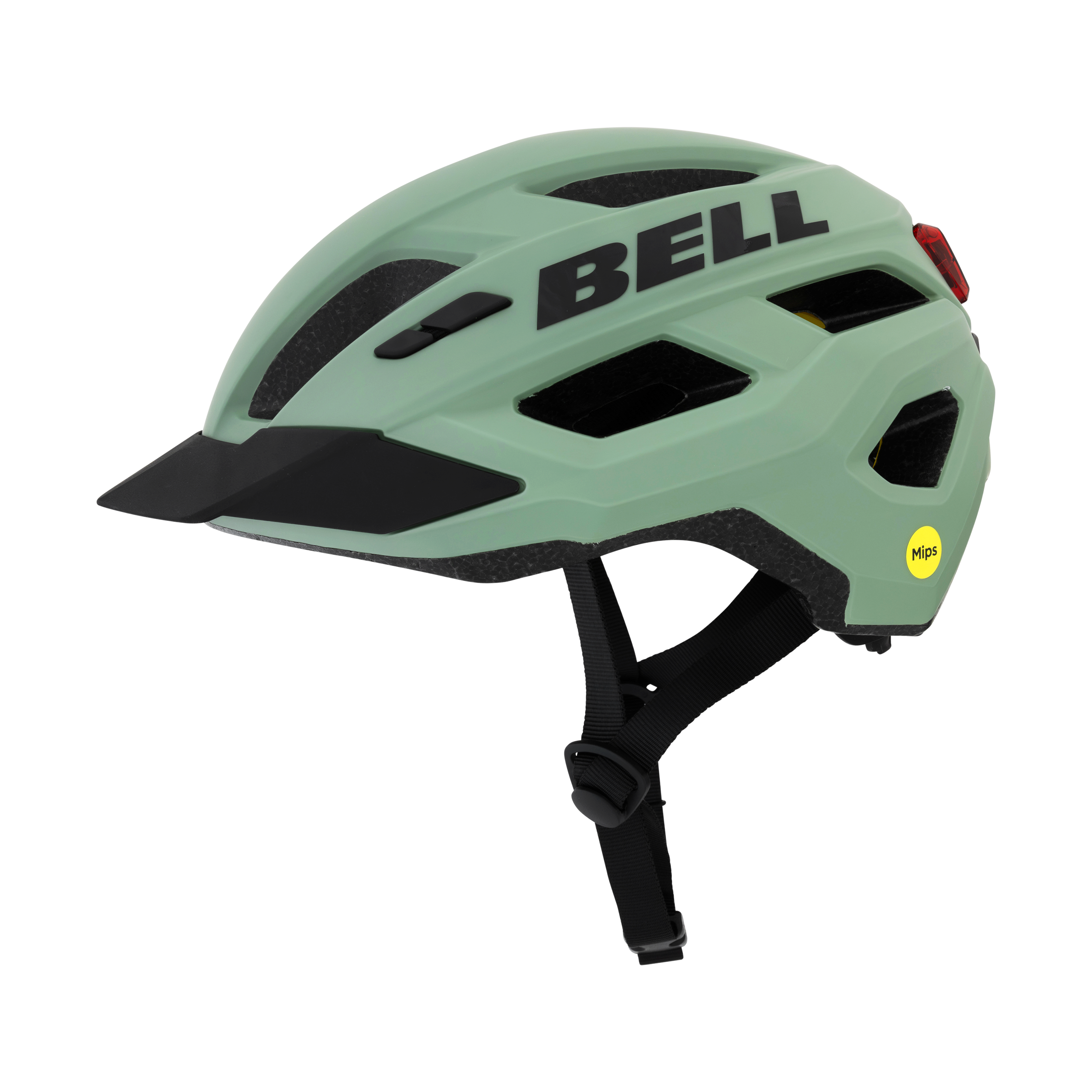 Bell Kick Led Mips I Olivengrøn   Cykelhjelm   Onesize (53 60 Cm) fra Bikers Best